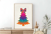 Glitter Brushstroke Christmas Tree, an Illustration by SinaCreation (Thumbnail 4 of 7)