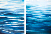 6 watercolor SEA backgrounds, an Illustration by Olga Bonitas (Thumbnail 2 of 5)