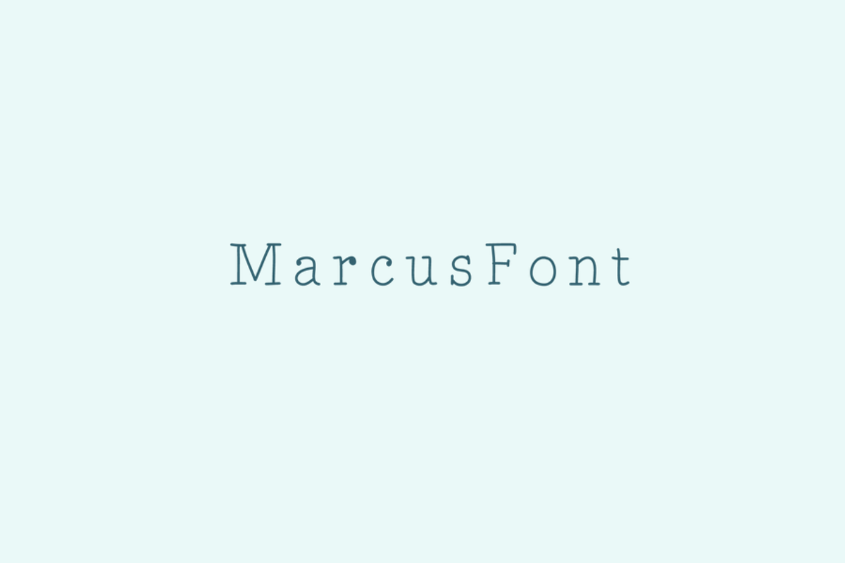 MarcusFont2.ttf preview 2