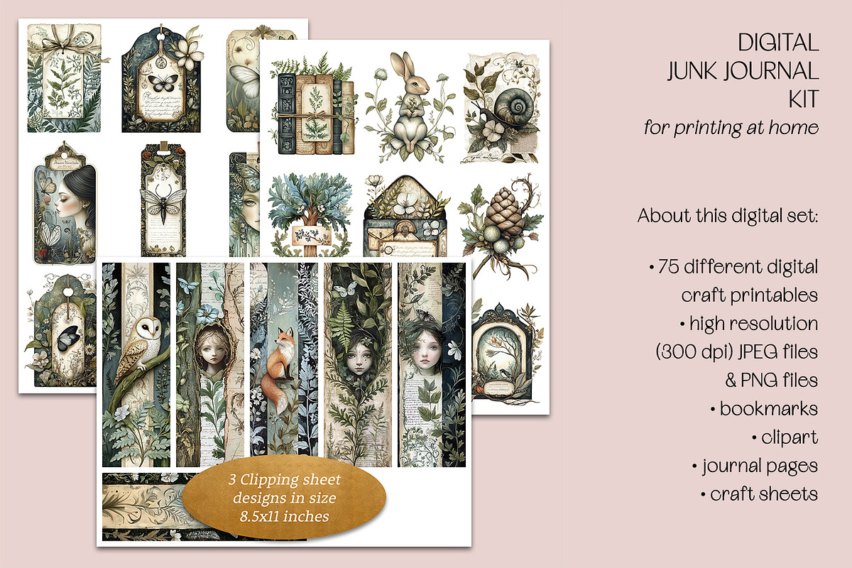 Mystical Botanicals Junk Journal Kit, a Background Graphic by The Dutch Lady Designs (Photo 5 of 8)