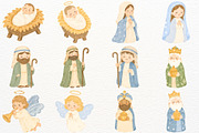 Nativity Christmas Clipart Jesus PNG, a Seasonal Illustration by SugarCloudStudioArt (Thumbnail 2 of 5)