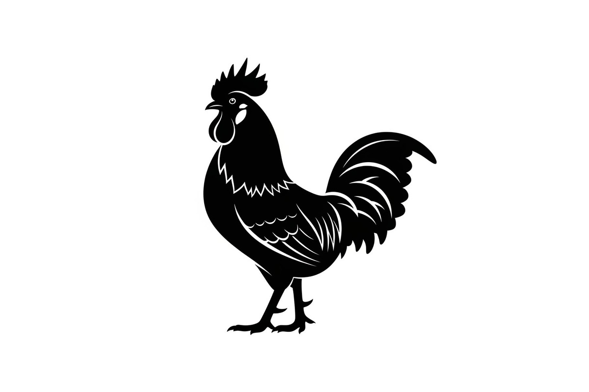Rooster Chicken Silhouette Vector Bu, an Illustration by Designs_River (Photo 35 of 51)