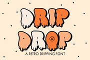 Drip Drop - A Retro Dripping Font, a Handwritten Font by Freeling Design House (Thumbnail 1 of 7)
