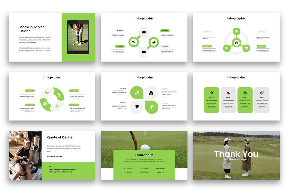 Celine– Sport PowerPoint Template, a Presentation Template by kreatifreya (Photo 3 of 5)