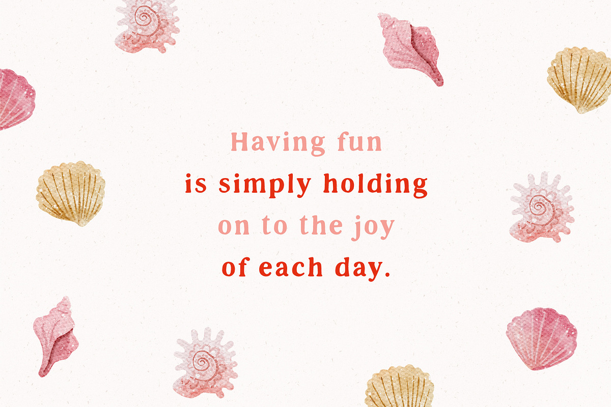 Sea shell | font & illustrations, a Handwritten Font by JuliaVolkova (Photo 7 of 8)