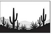 Monochrome Desert Nature Silhouette, an Illustration by jahid234 (Thumbnail 12 of 15)