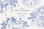 Christmas Hand drawn Vector set, an Object Illustration by ON_lineart_store (Thumbnail 1 of 10)