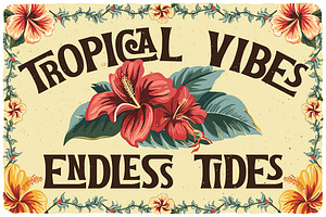 Tropical Tides Vintage Label Font