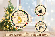 Funny Friend Ornament Svg, a Pattern Graphic by Lasercutiny (Thumbnail 1 of 2)