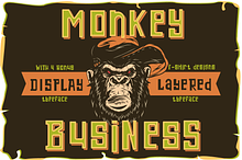 Monkey business font and designs