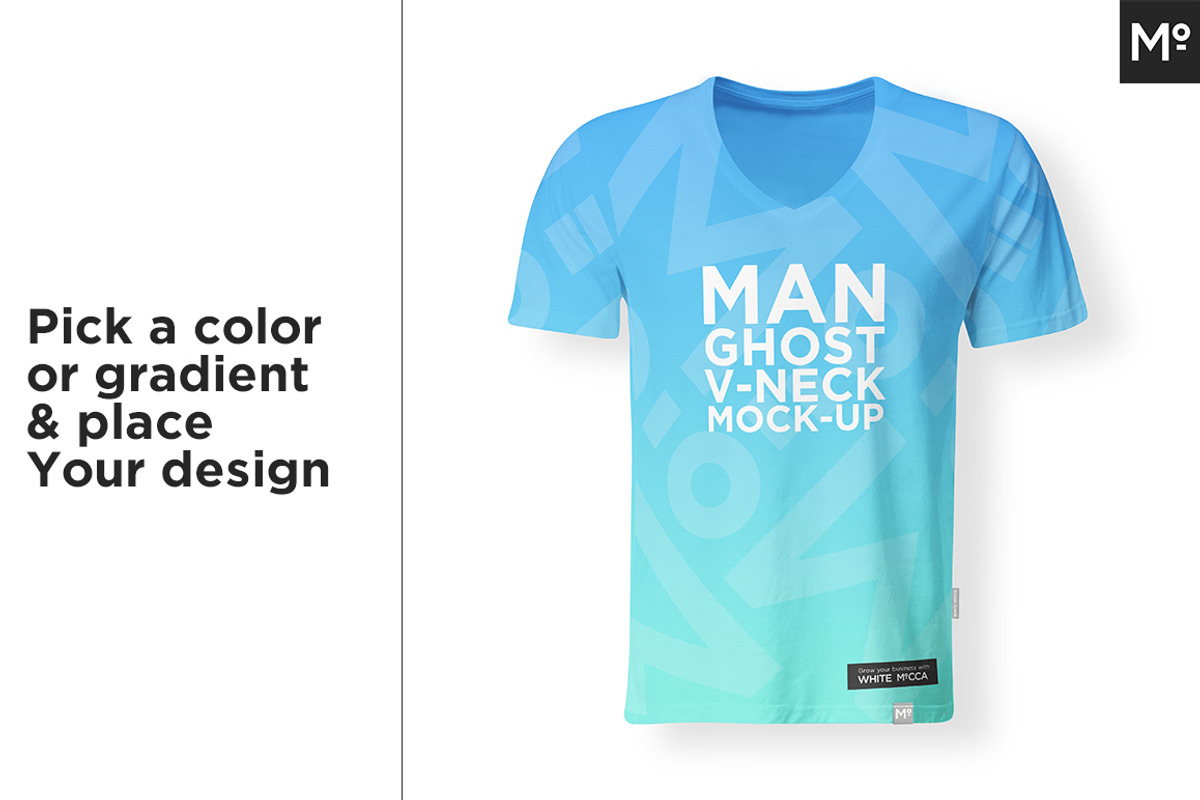 Men & Women Ghost T-shirt Mock-up, a Shirt Mockup by Mocca Mockups Store (Photo 8 of 15)