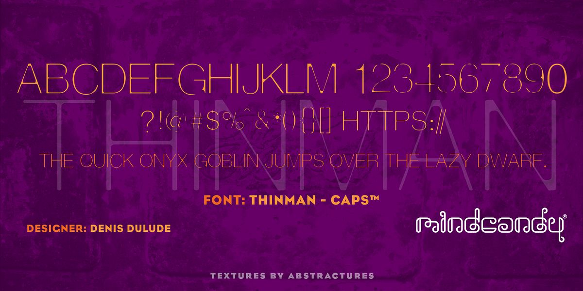 ThinMan™, a Sans Serif Font by MINDCANDY (Photo 1 of 2)