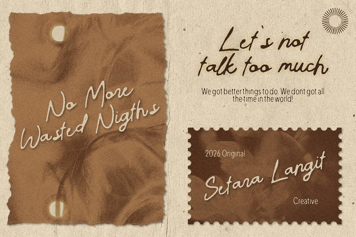 Drifting Ink - Script & Sans, a Script Font by Setara Langit CreativeStd (Photo 8 of 10)