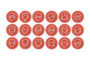Line Face Icon Set, an Outline Icon by Alex Serada (Thumbnail 3 of 5)