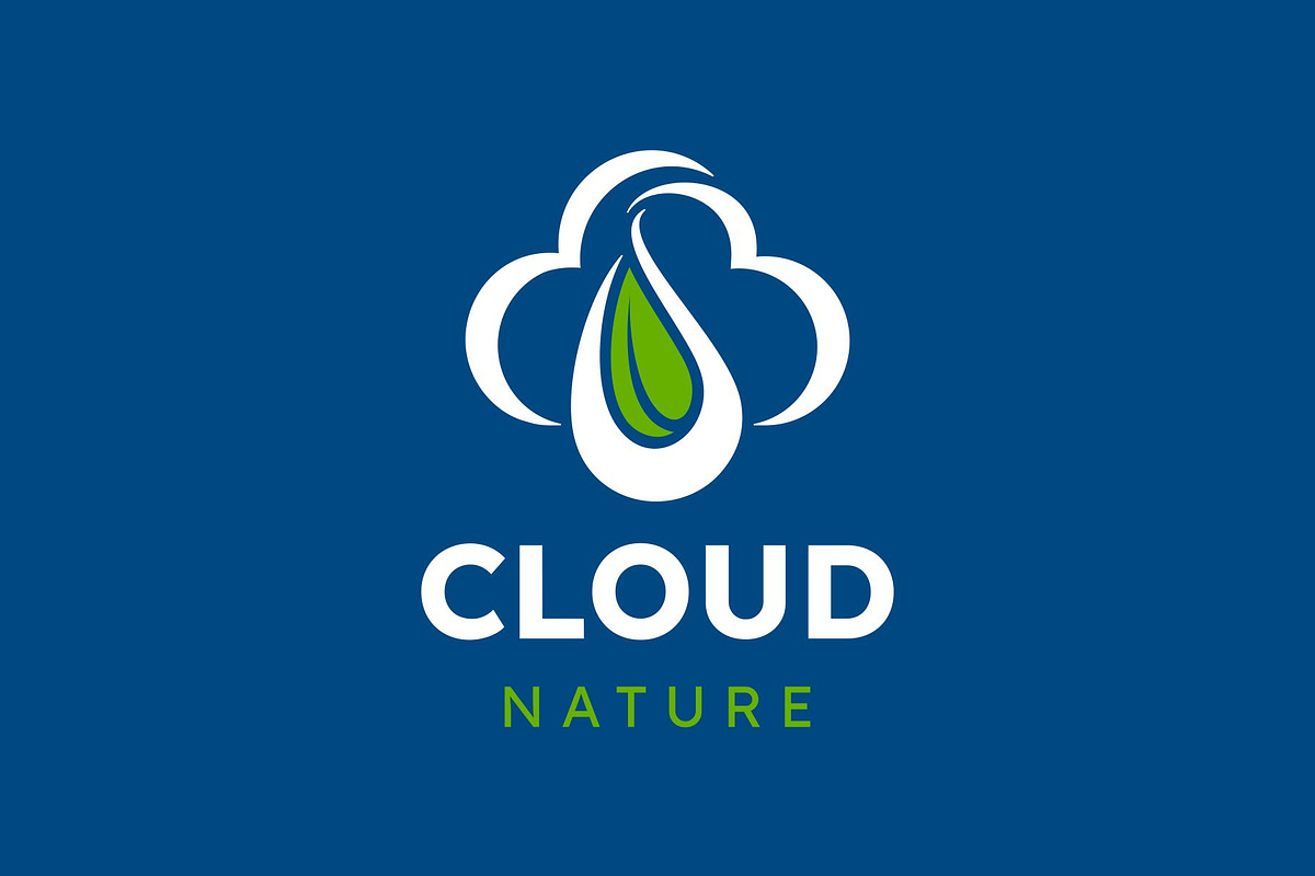 Cloud Wwaterdrop and Leaf Logo, a Branding & Logo Template by Buqancreative (Photo 2 of 2)