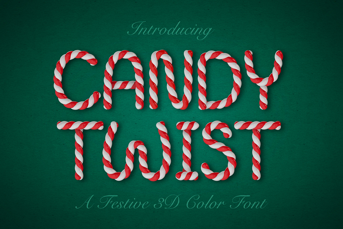 Candy Twist 3D Font, a Sans Serif Font by The Creative Bix (Photo 1 of 9)