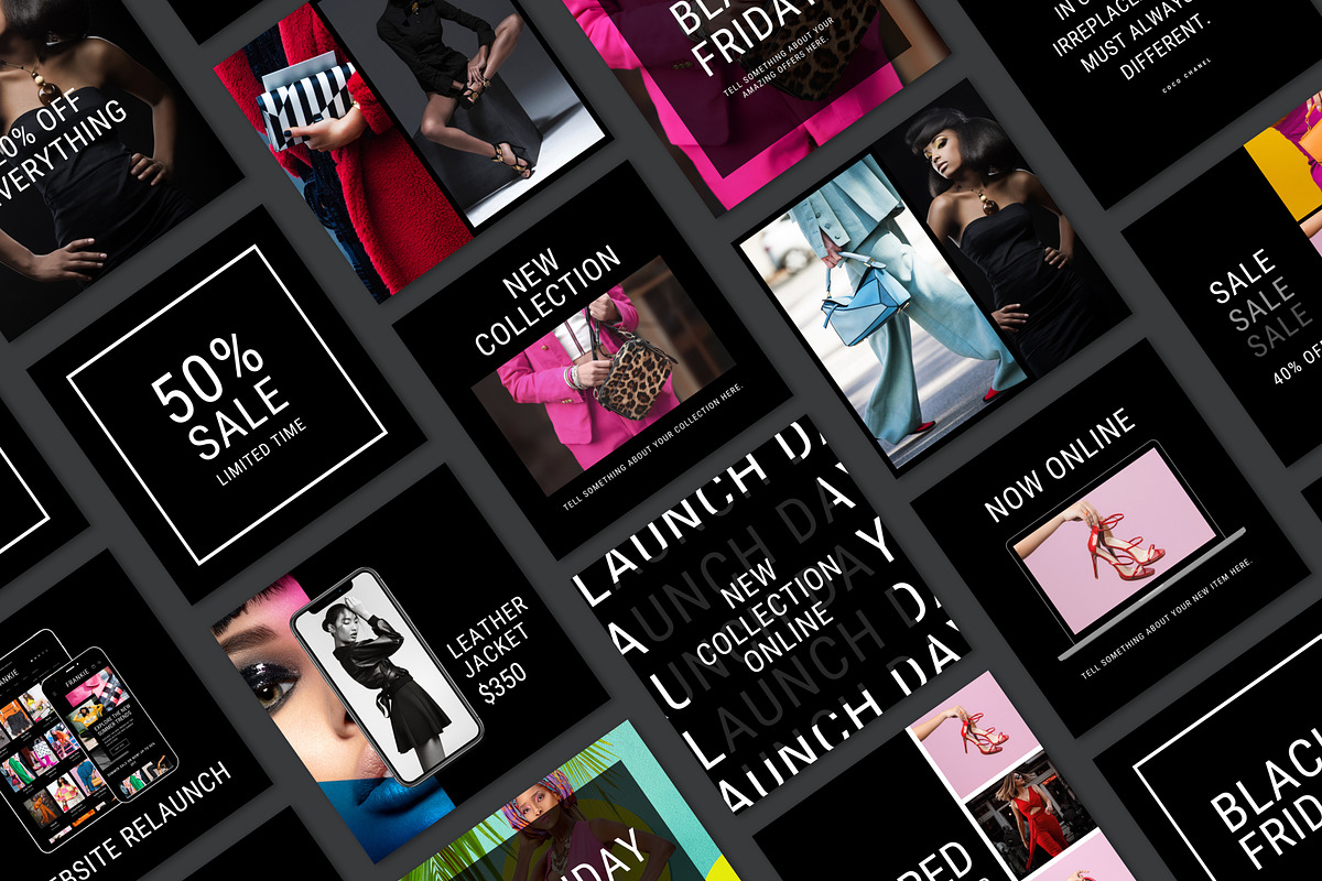 Fashion Templates Canva Instagram, a Social Media Template by DeeBeeDesign (Photo 2 of 7)