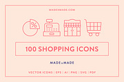 Shopping Line Icons, an Outline Icon by Made by Made (Thumbnail 1 of 7)
