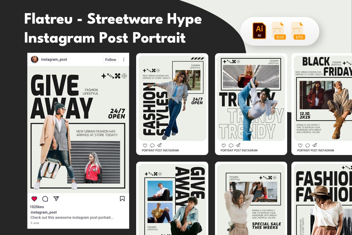 Urban Fashion - Instagram Bundle 03, a Social Media Template by Dhabee (Photo 3 of 10)