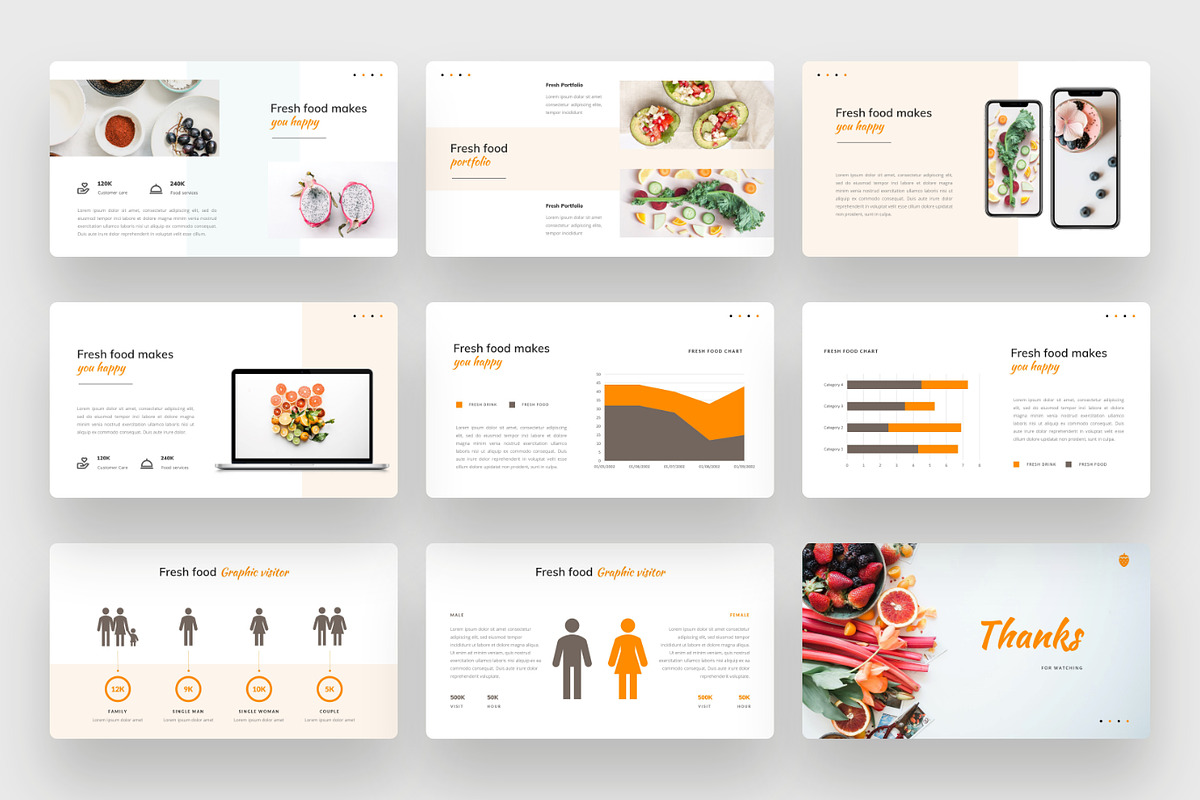 Refresh - Food Keynote Template, a Presentation Template by BeadyLab (Photo 5 of 5)
