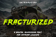 FRACTURIZED display font, a Sans Serif Font by DGIM studio (Thumbnail 1 of 6)