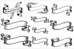 Ribbon Logo Bundle, a Decorative Illustration by Amazin_art