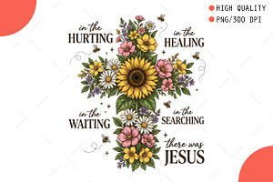 Floral Cross Jesus Christian Art PNG, a Seasonal Illustration by OK Design