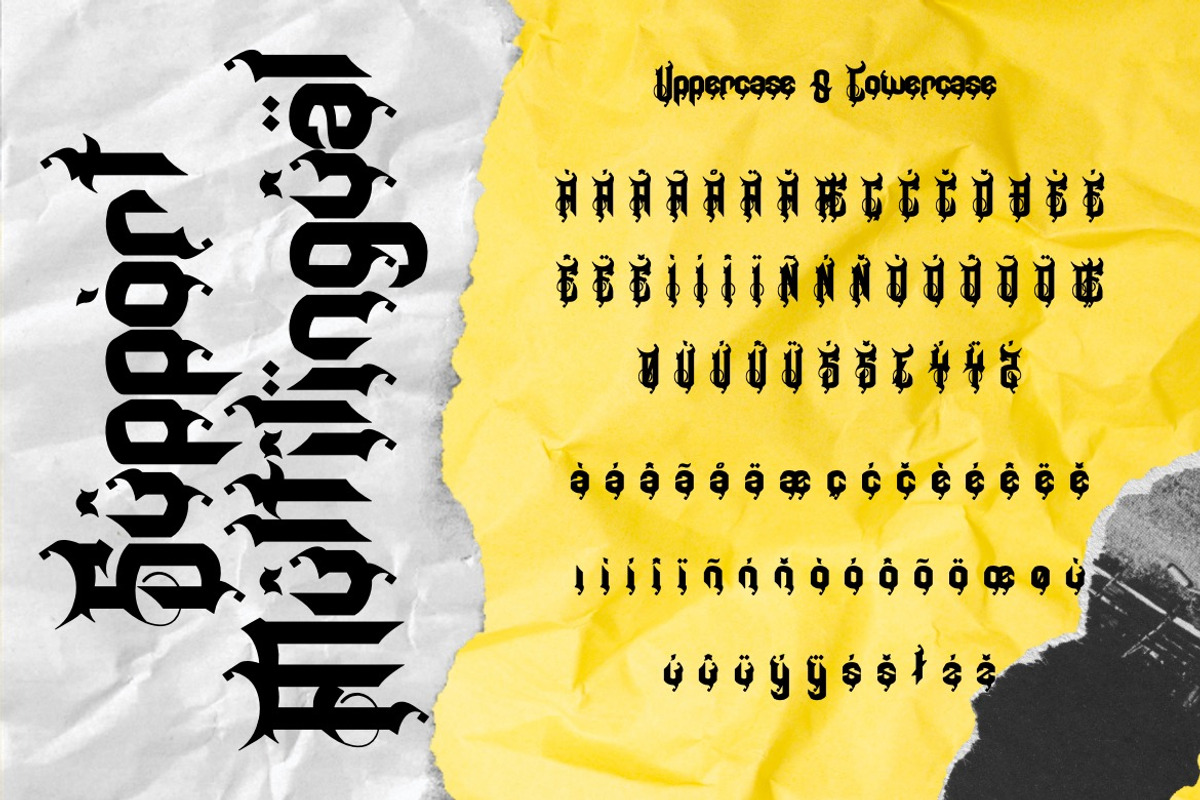 Vhamoku - Classic Blackletter Font, a Blackletter Font by Dhabee (Photo 3 of 15)