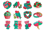 Valentines day collection, an Illustration by Design Market (Thumbnail 2 of 3)