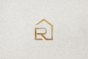 Minimalist Letter R Real Estate Logo