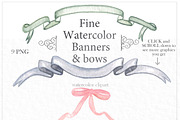 Watercolor Crest  banners, an Illustration by LABFcreations (Thumbnail 4 of 5)