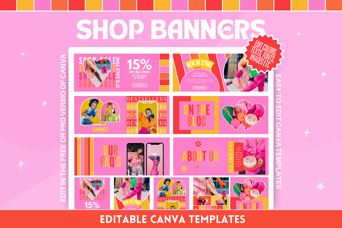 Shop Banner Templates - Colorful, a Shopify Template by SunshineStudioBoutique (Photo 1 of 9)