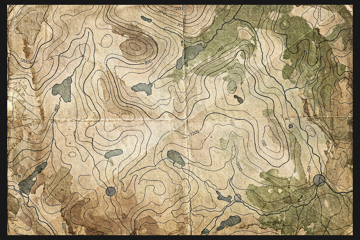 9 Topographic Map Background, a Background Graphic by smishura (Photo 3 of 3)