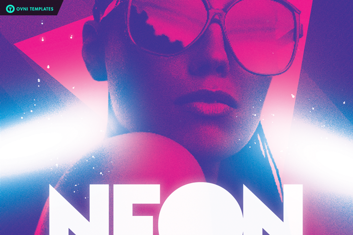 NEON Flyer Template, a Flyer Template by OVNI-TEMPLATES (Photo 4 of 4)