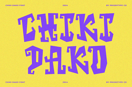 Chiki Dako - Playful Display Font, a Symbol Font by Prioritype Co