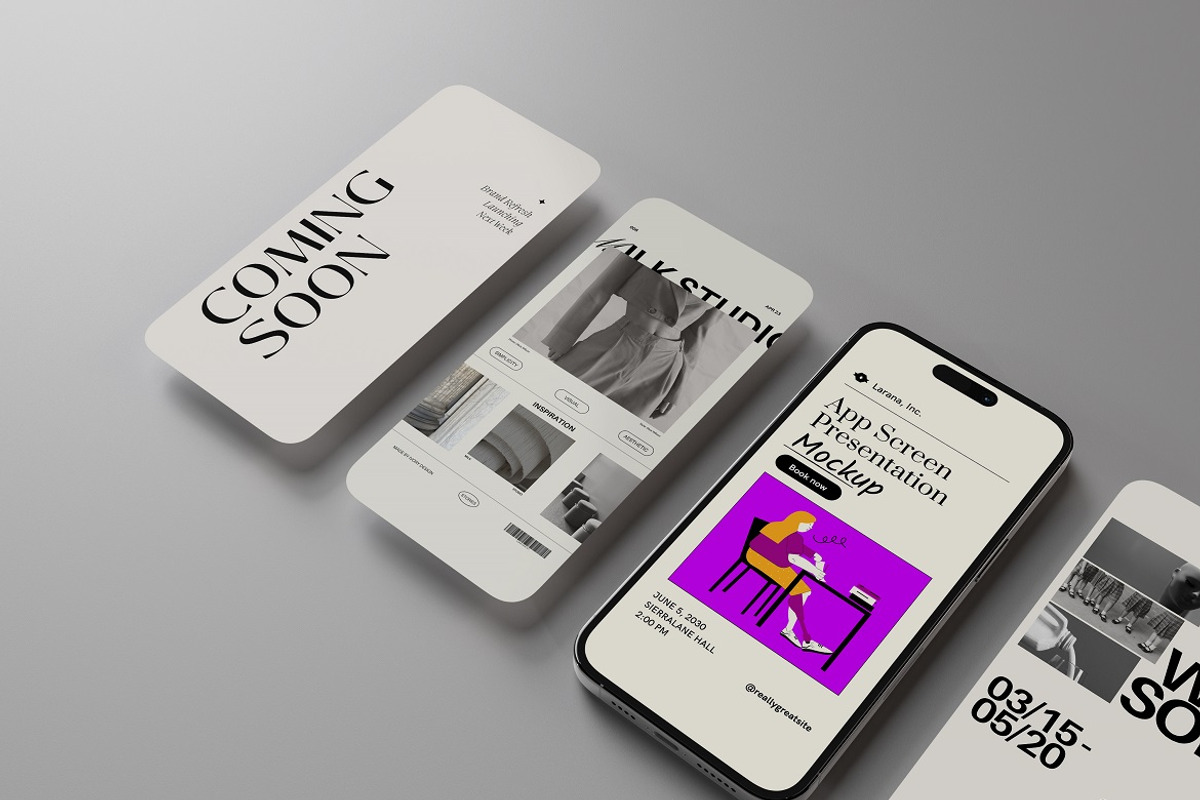 Phone Screen Presentation Mockup, an iPhone Mockup by Tokobeta (Photo 3 of 8)