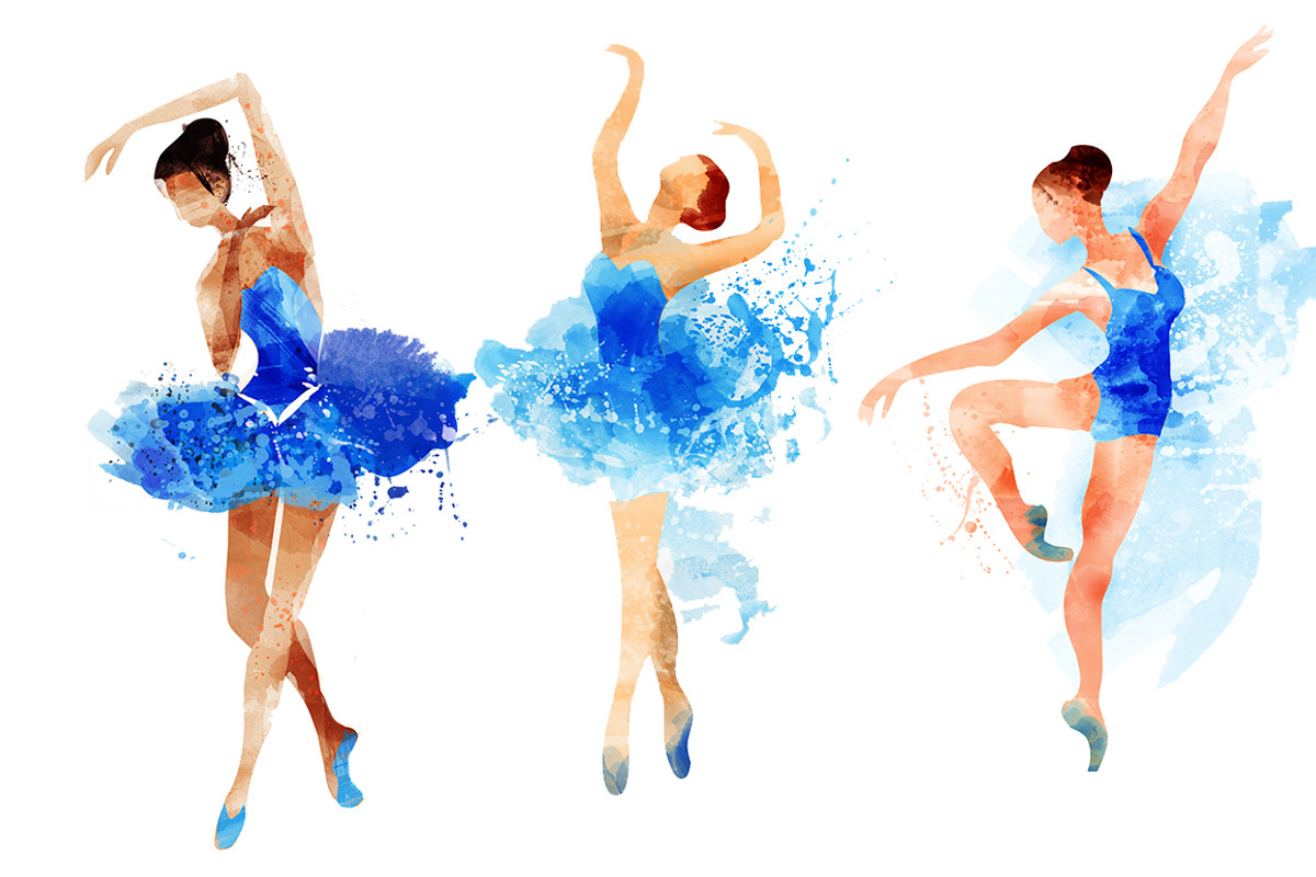 Blue ballet.watercolor, a Graphic by art_mouse (Photo 4 of 9)