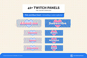 Twitch Panels - Pink and Blue Heart, a Social Media Template by KloudCanvas (Thumbnail 1 of 3)