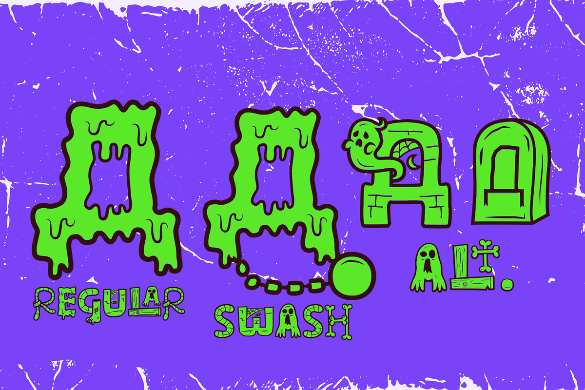 Ghostly Forest Cyrillic, a Sans Serif Font by Rodrigo Typo (Photo 2 of 6)