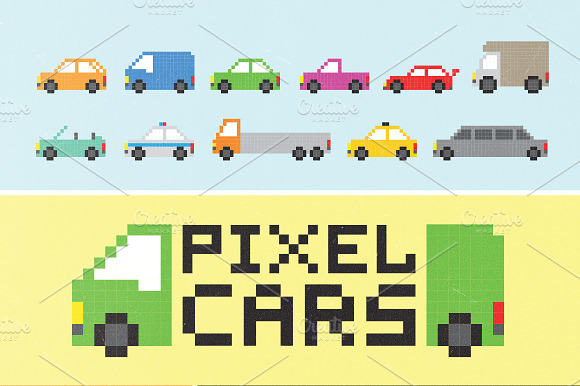 Pixel Cars Set