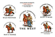 Western Cowboy Vintage Illustration, an Object Graphic by e-artdesign (Thumbnail 1 of 5)