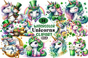 St Patrick’s Day Unicorns Sublimatio, an Illustration by DreamCafeArt (Thumbnail 1 of 4)