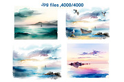 Nautical.Lighthouses and boats, an Object Illustration by AkvarelRiver (Thumbnail 3 of 7)