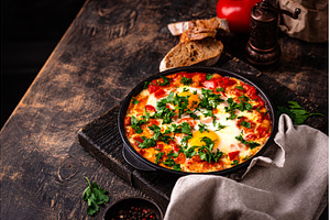 Shakshuka, traditional Jewish, a Food & Drink Photo by Yulia Furman
