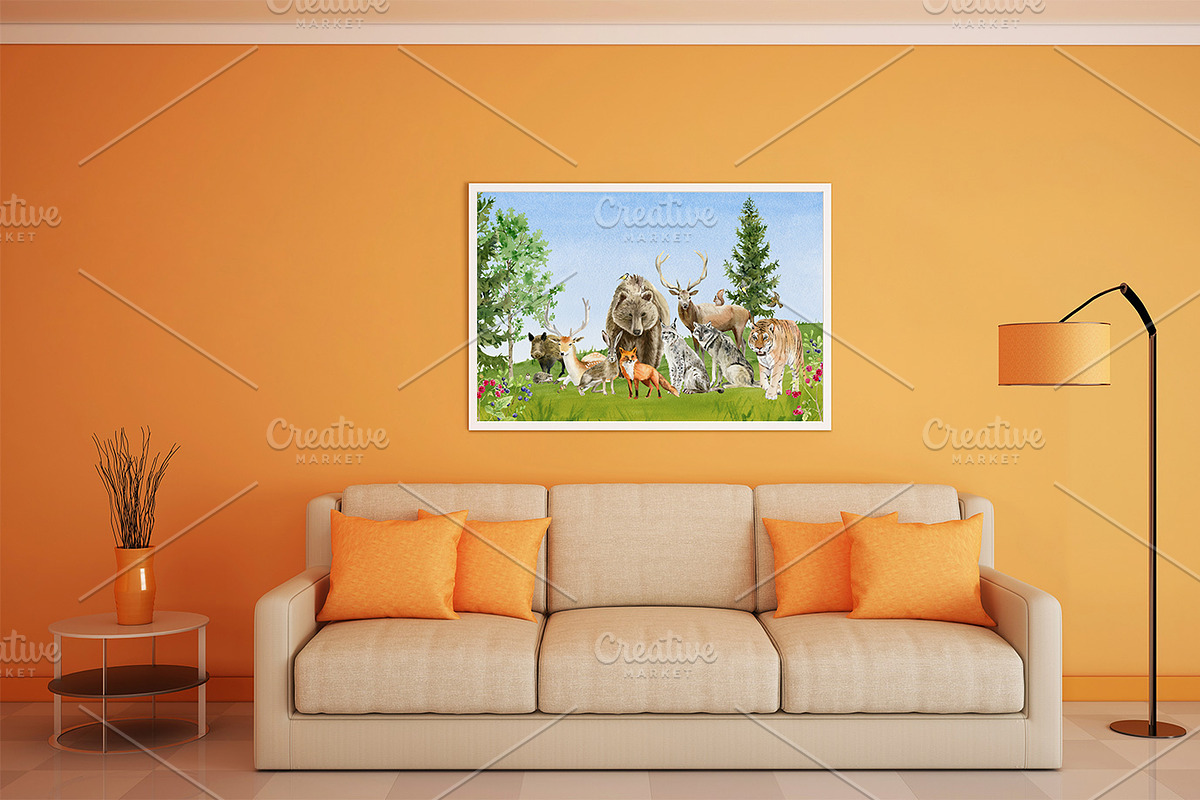 Forest watercolor designer toolkit, an Animal Illustration by Elegantia (Photo 3 of 28)