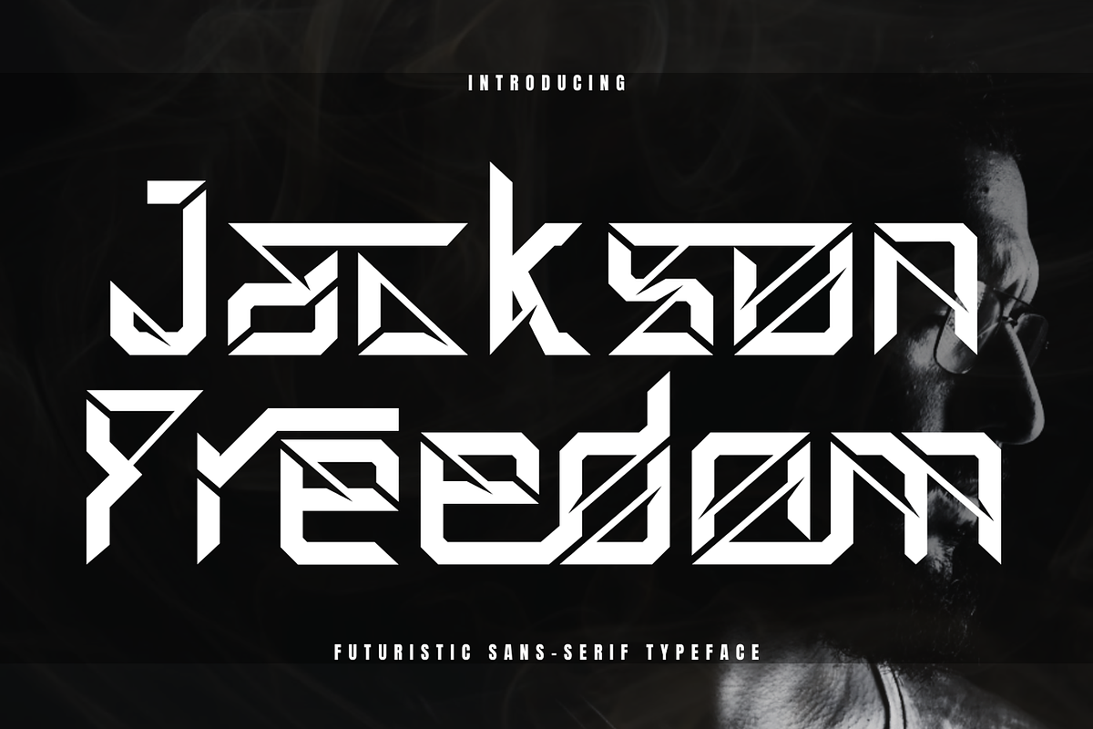 Jackson Freedom - Futuristic Font, a Sans Serif Font by 177Studio (Photo 1 of 8)