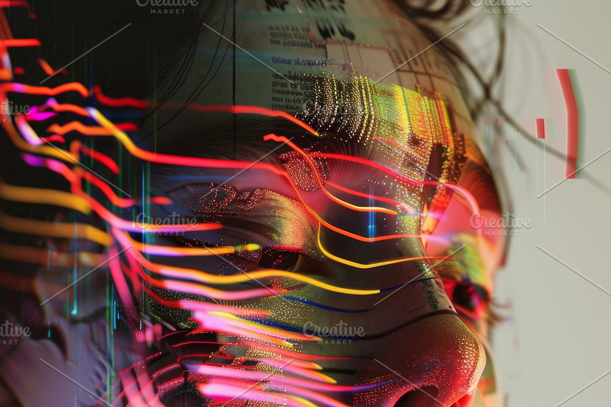 90 Glitch faces, a Person Illustration by Handmadefont (Photo 49 of 94)
