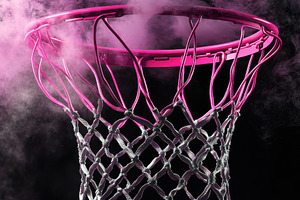 Basketball Hoop in Smoke, a Sports & Recreation Photo by Virgo Studio