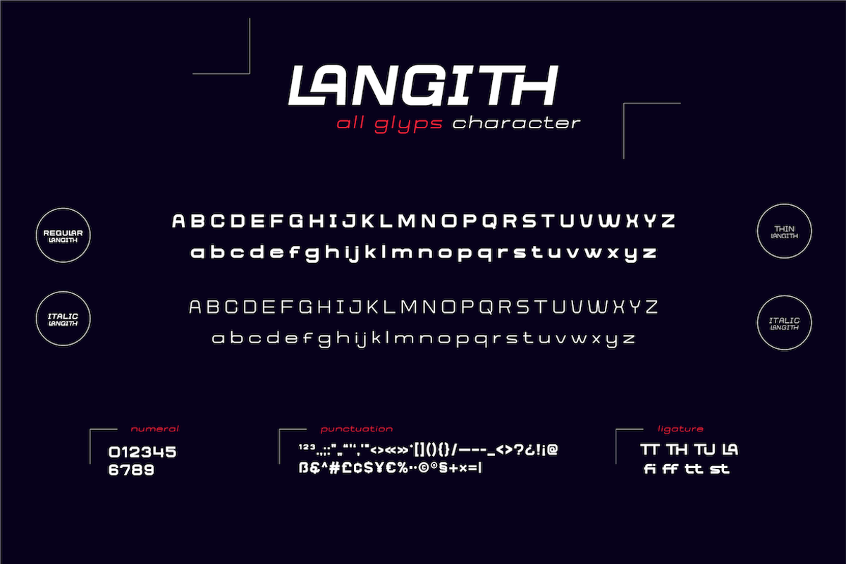 Langith, a Sans Serif Font by twinstd (Photo 10 of 11)
