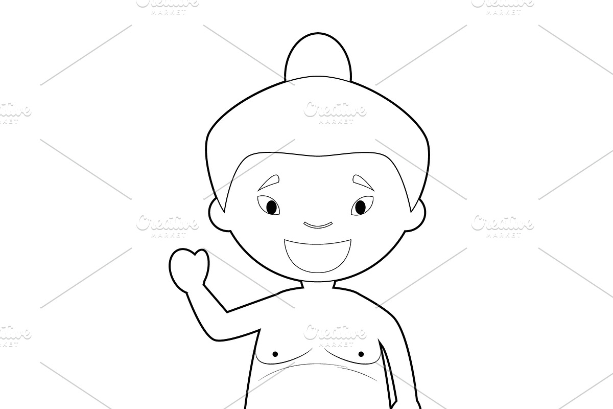 125x Kids of the World for Coloring, an Education Illustration by asantosg (Photo 14 of 23)